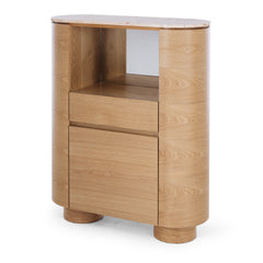 Akita Natural Oak Bar Cabinet (Turkish Rose Top)