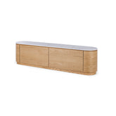Akita Natural Oak Entertainment Unit (Marble Top)