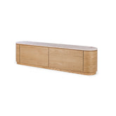 Akita Natural Oak Entertainment Unit (Turkish Rose Top)