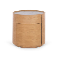 Muse Natural Oak Bedside Marble Top