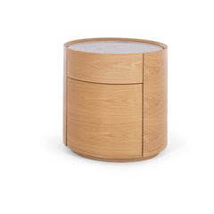 Muse Natural Oak Bedside Marble Top