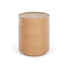 Muse Natural Oak Bedside Travertine Top