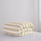Organic Cotton Duvet- Biscotti Stripes