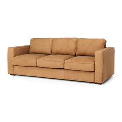 Maury 3 Seater Leather Sofa - Tobacco Brown