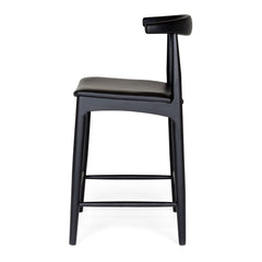 Elbow Bar Stool - Black Oak