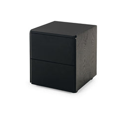 Cube Bedside Black Oak