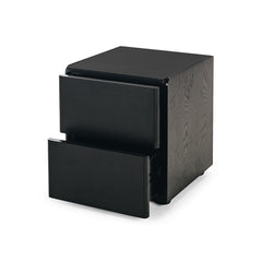 Cube Bedside Black Oak