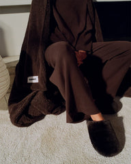 Faux Fur Throw Blanket - Chocolate
