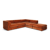 Harmony 4 Seater Modular Corner Chaise RHF - Rust