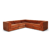 Harmony 5 Seater Modular Corner Sofa - Rust