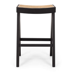 Palma Bar Stool Black/Rattan