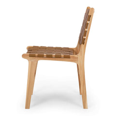 Indo Dining Chair - Saddle Brown