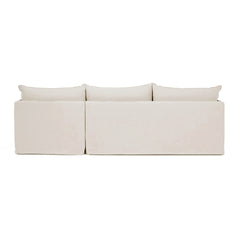 Hamilton 3 Seater Chaise Slipcover Sofa - Oatmeal (RHF)