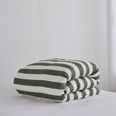 Organic Cotton Duvet - Matcha Stripes