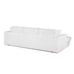Hugo 3 Seater Chaise - Speckled White