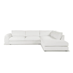 Juno Corner Open-End Sofa - Speckled White RHF