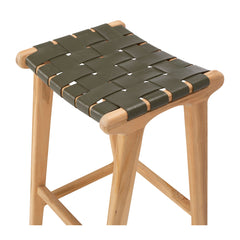 Indo Bar Stool - Olive Green