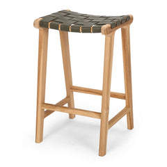 Indo Bar Stool - Olive Green
