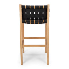 Indo High-back Bar Stool - Black