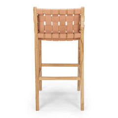 Indo High-back Bar Stool - Plush Pink