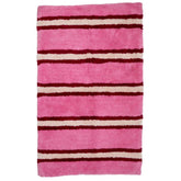 Bath Mat - Raspberry Stripe