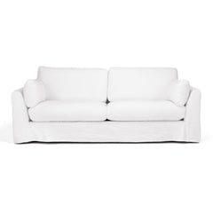 Carson Slipcover 3 Seater Sofa - White