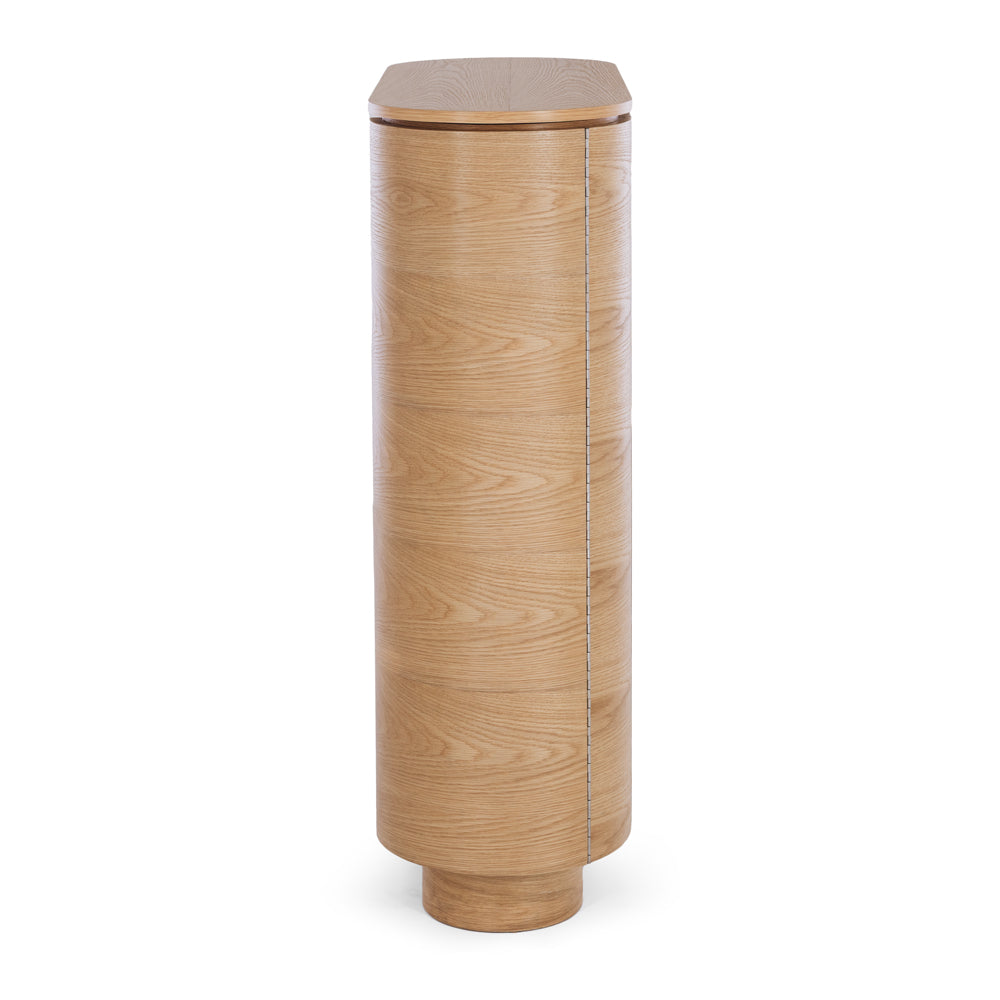 Akita Natural Oak Bar Cabinet (Oak Top)