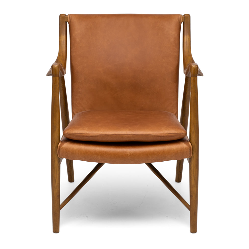 Finn Armchair - Cognac Waxed Leather