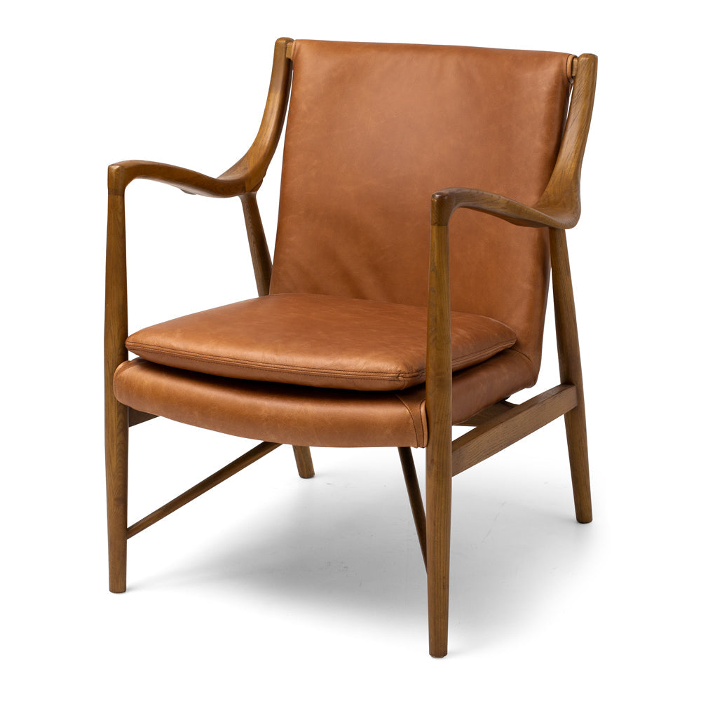 Finn Armchair - Cognac Waxed Leather