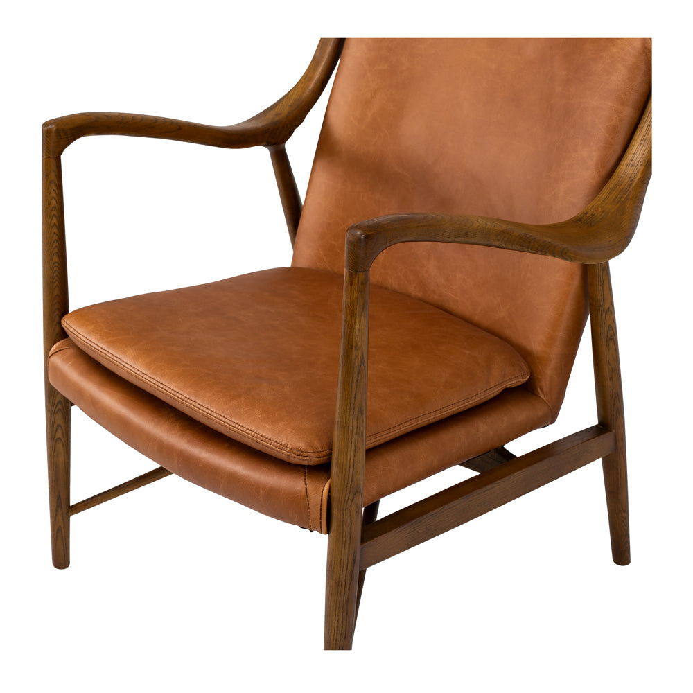 Finn Armchair - Cognac Waxed Leather