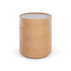 Muse Natural Oak Bedside Marble Top