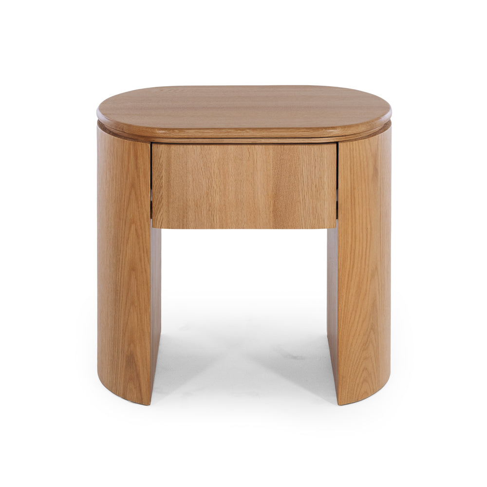 Clover 1 Drawer Bedside - Oak Top
