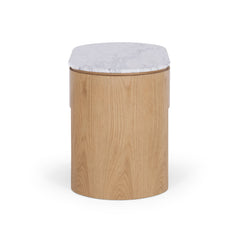 Clover 1 Drawer Bedside - Marble Top