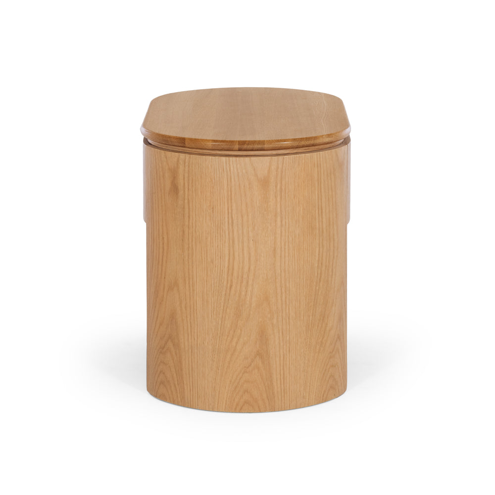 Clover 1 Drawer Bedside - Oak Top