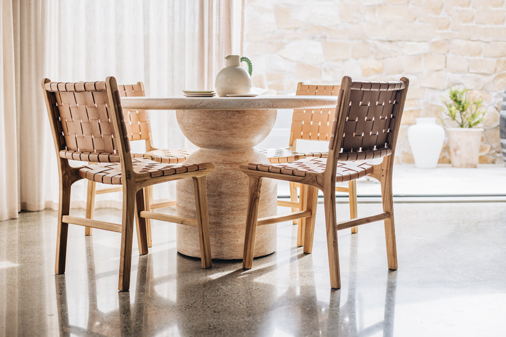 Indo Dining Chair - Plush Pink