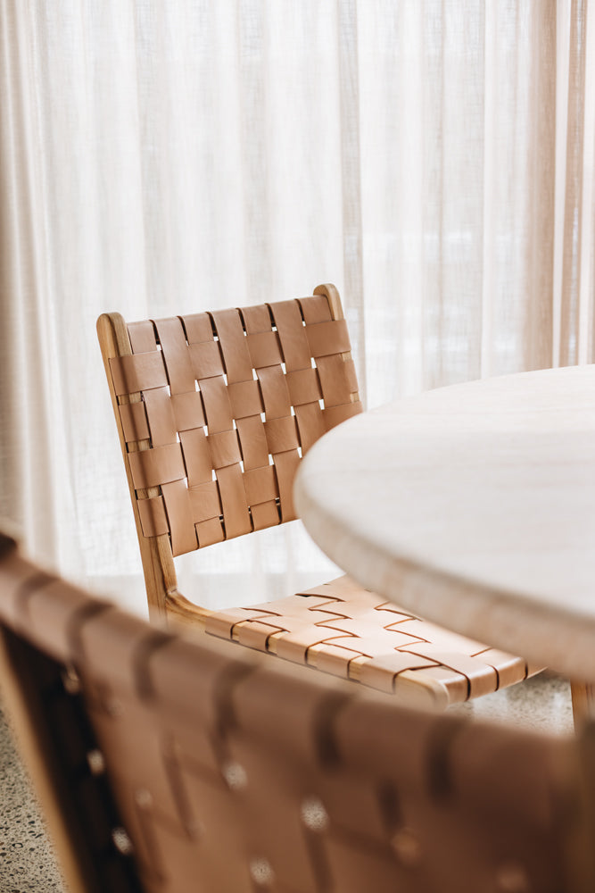 Indo Dining Chair - Saddle Brown
