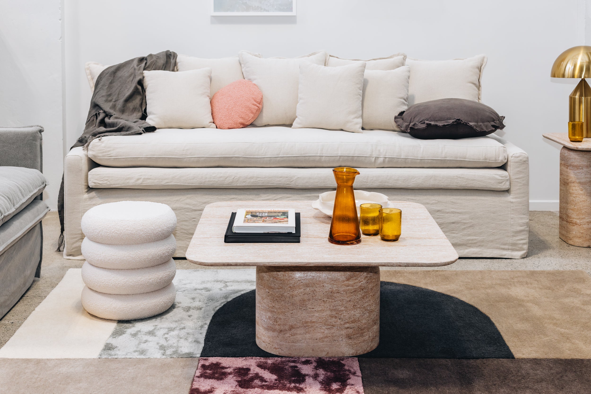 Cloud/Daybed Slipcover 3 Seater Sofa (Oatmeal)