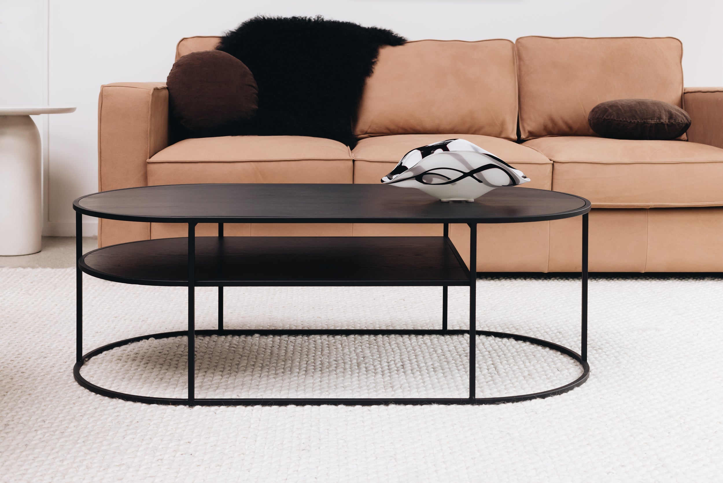 Maury 3 Seater Leather Sofa - Tobacco Brown