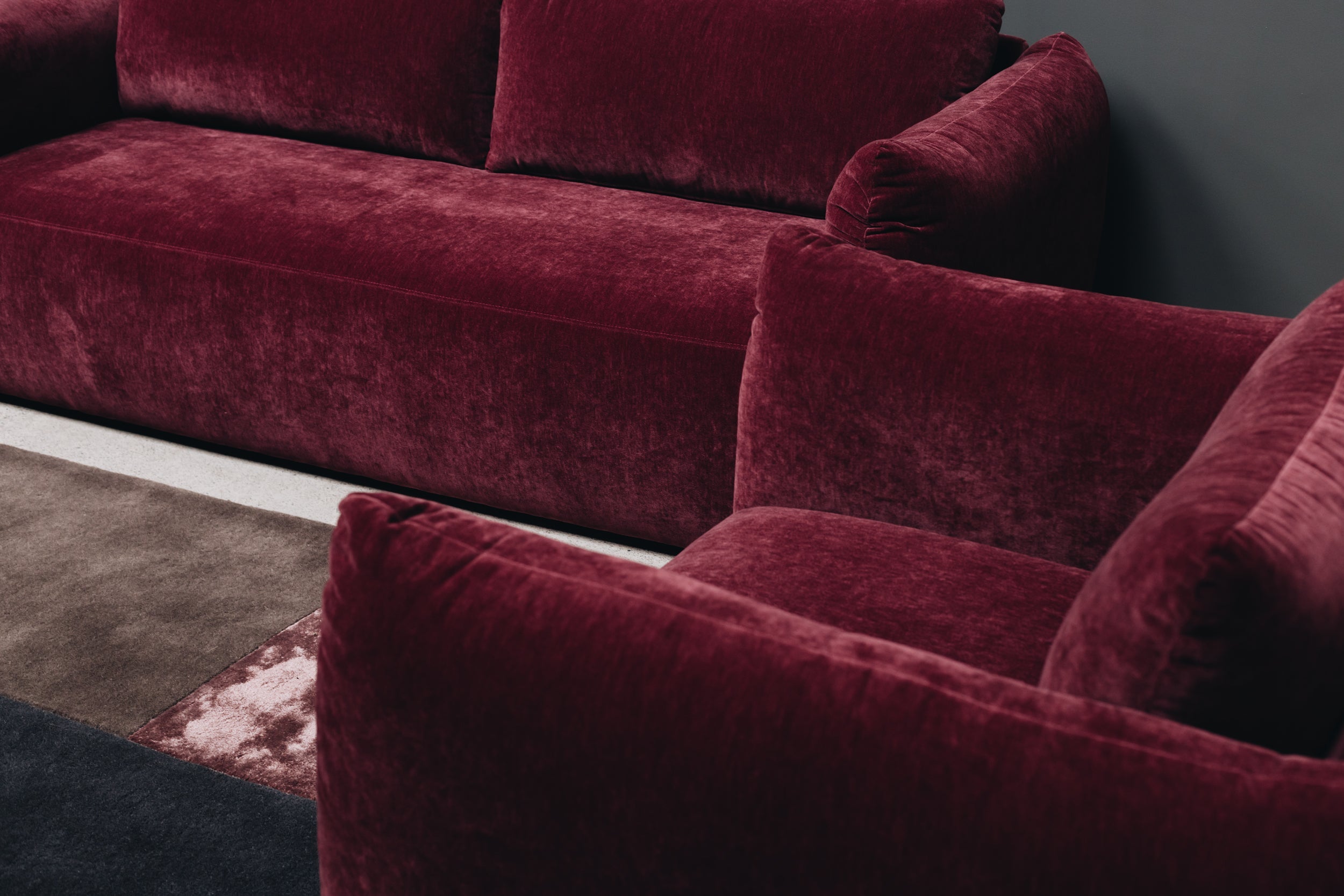 Grace 3 Seater Sofa - Claret