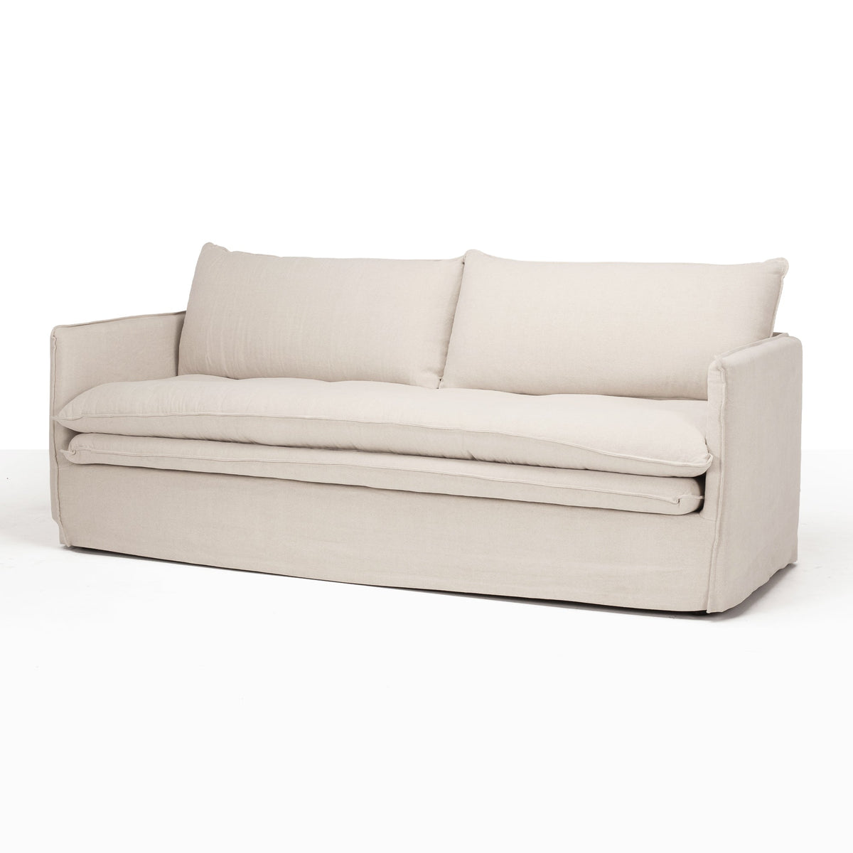 Hamilton Slipcover 3 Seater Sofa - Oatmeal