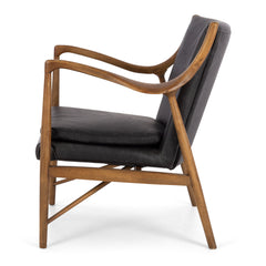 Finn Armchair - Black Waxed Leather