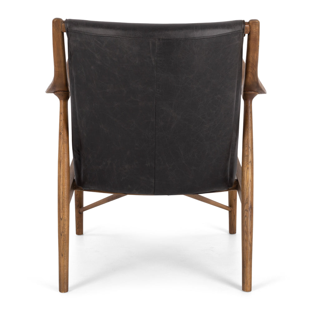 Finn Armchair - Black Waxed Leather
