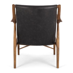 Finn Armchair - Black Waxed Leather