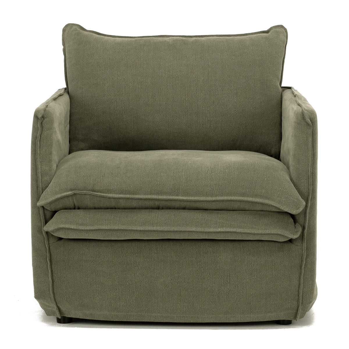 Hamilton Slipcover Armchair - Khaki