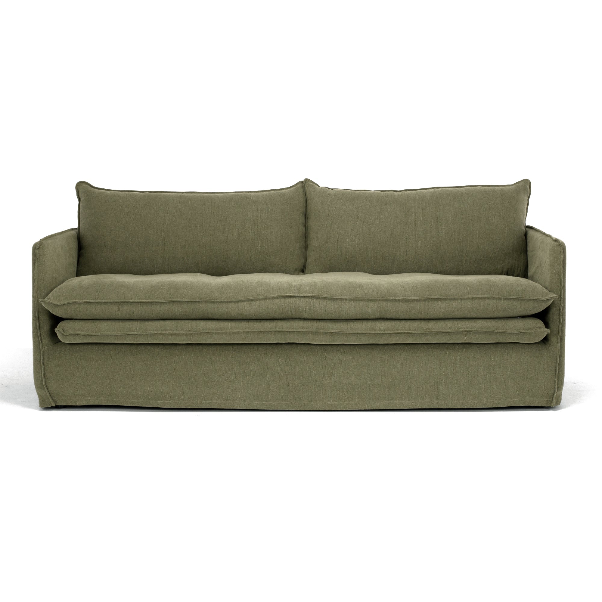 Hamilton Slipcover 3 Seater Sofa - Khaki