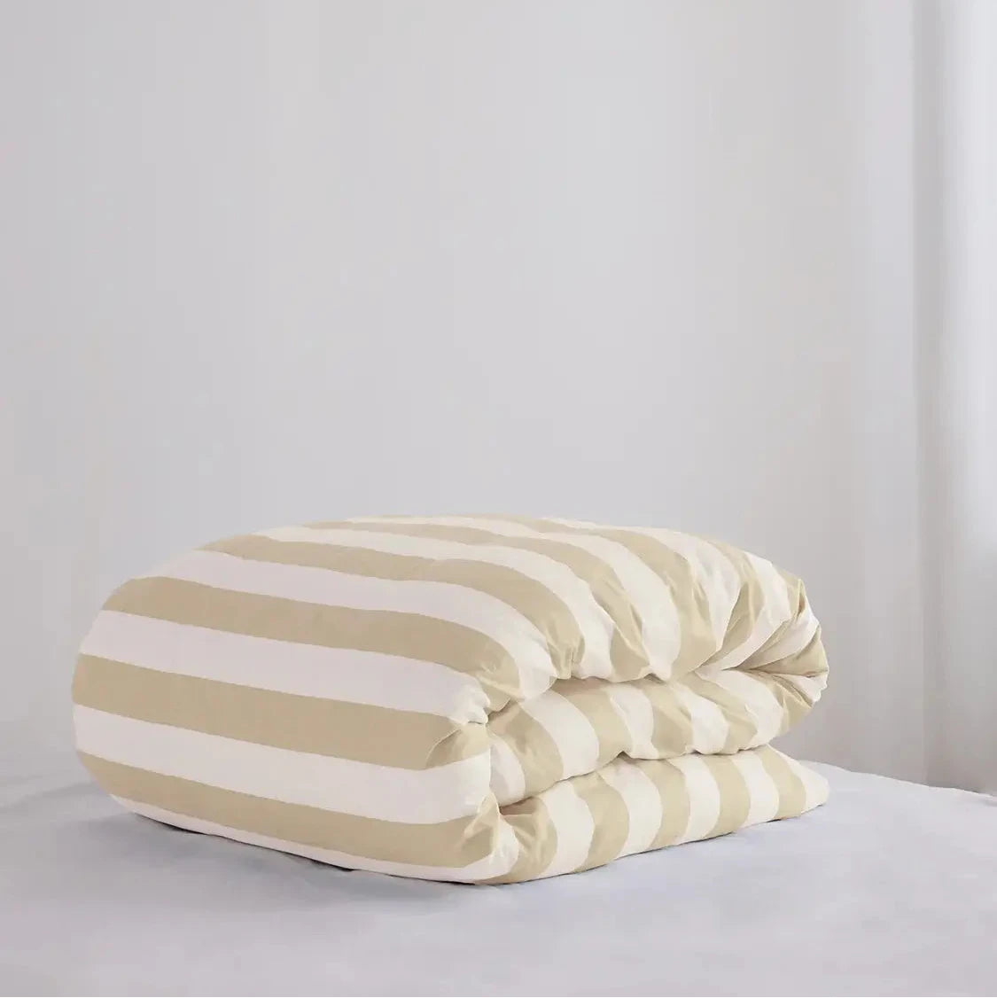 Organic Cotton Duvet- Biscotti Stripes