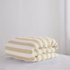 Organic Cotton Duvet- Biscotti Stripes
