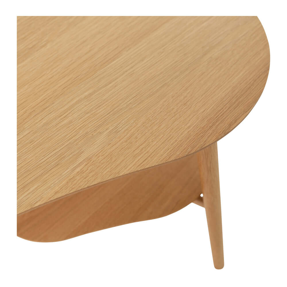 Oslo Coffee Table Shaped with Shelf