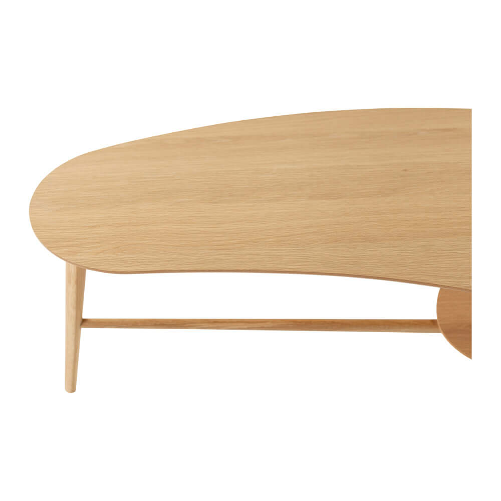 Oslo Coffee Table Shaped with Shelf