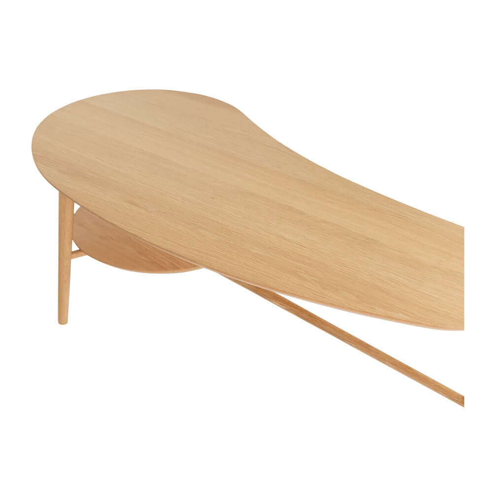 Oslo Coffee Table Shaped with Shelf
